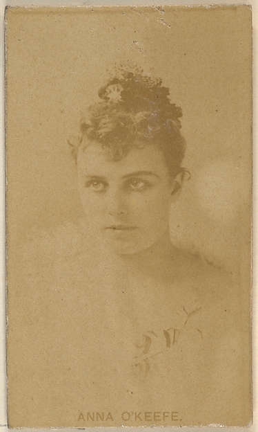 Anna O'Keefe, from the Actors and Actresses series (N45, Type 8) for Virginia Brights Cigarettes