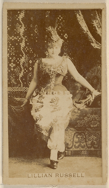 Lillian Russell, from the Actors and Actresses series (N45, Type 8) for Virginia Brights Cigarettes
