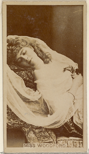 Miss Woodford, from the Actors and Actresses series (N45, Type 8) for Virginia Brights Cigarettes