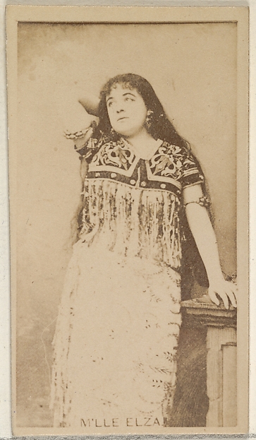 M'lle Elza, from the Actors and Actresses series (N45, Type 8) for Virginia Brights Cigarettes