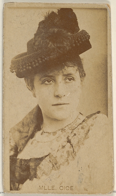 Mlle. Cice, from the Actors and Actresses series (N45, Type 8) for Virginia Brights Cigarettes