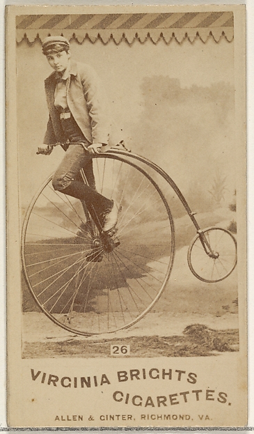 Card 26, from the Girl Cyclists series (N49) for Virginia Brights Cigarettes