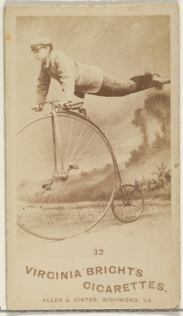 Card 32, from the Girl Cyclists series (N49) for Virginia Brights Cigarettes
