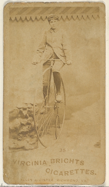 Card 35, from the Girl Cyclists series (N49) for Virginia Brights Cigarettes by Allen & Ginter, The Metropolitan Museum of Art