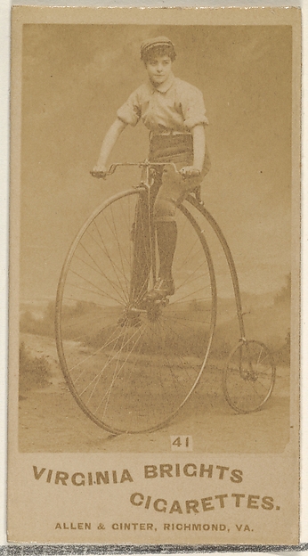 Card 41, from the Girl Cyclists series (N49) for Virginia Brights Cigarettes