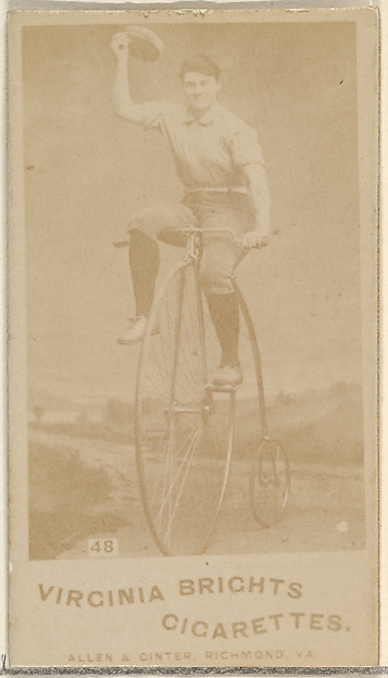 Card 48, from the Girl Cyclists series (N49) for Virginia Brights Cigarettes