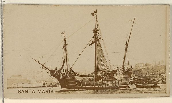 Santa Maria, from the Famous Ships series (N50) for Virginia Brights Cigarettes
