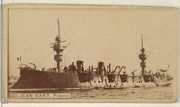 Jean Bart, France, from the Famous Ships series (N50) for Virginia Brights Cigarettes