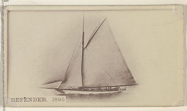 Defender, 1895, from the Famous Ships series (N50) for Virginia Brights Cigarettes
