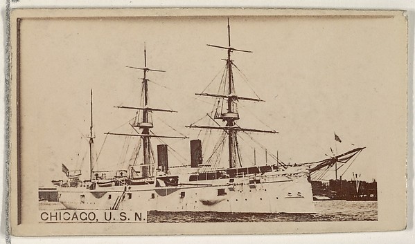 Chicago, U.S.N., from the Famous Ships series (N50) for Virginia Brights Cigarettes