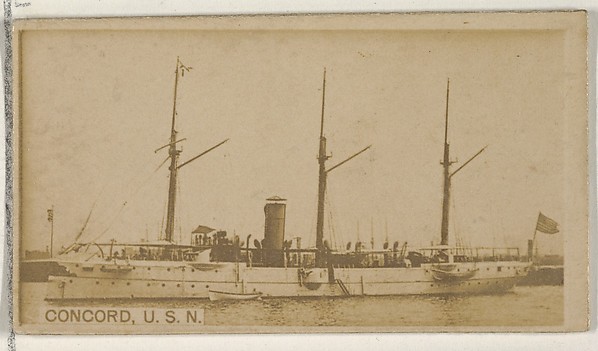Concord, U.S.N., from the Famous Ships series (N50) for Virginia Brights Cigarettes