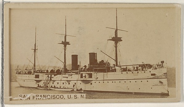 San Francisco, U.S.N., from the Famous Ships series (N50) for Virginia Brights Cigarettes