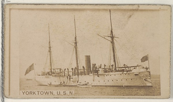 Yorktown, U.S.N., from the Famous Ships series (N50) for Virginia Brights Cigarettes by Allen & Ginter, The Metropolitan Museum of Art