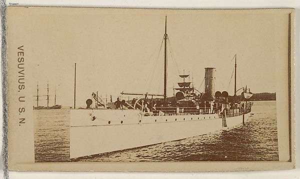 Vesuvius, U.S.N., from the Famous Ships series (N50) for Virginia Brights Cigarettes
