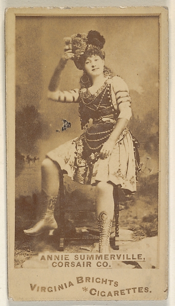 Annie Summerville, Corsair Co., from the Actors and Actresses series (N45, Type 1) for Virginia Brights Cigarettes