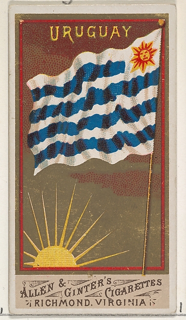 Uruguay, from Flags of All Nations, Series 1 (N9) for Allen & Ginter Cigarettes Brands
