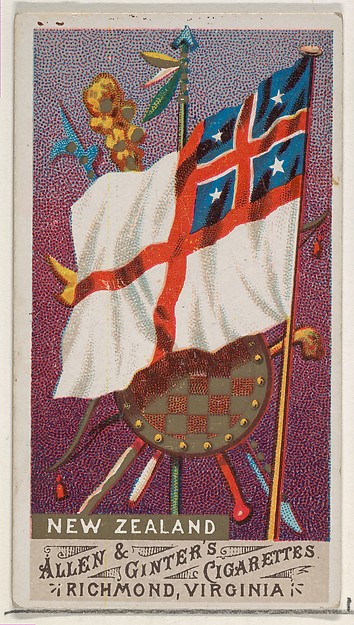 New Zealand, from Flags of All Nations, Series 1 (N9) for Allen & Ginter Cigarettes Brands