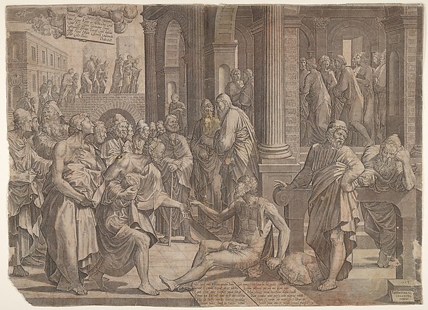 Saint John and Saint Peter Healing the Cripple by Lambert Suavius