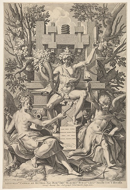 Bacchus, Music, Amor