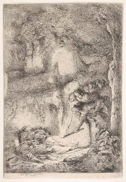 Finding the bodies of Saints Peter and Paul by Giovanni Benedetto Castiglione (Il Grechetto)
