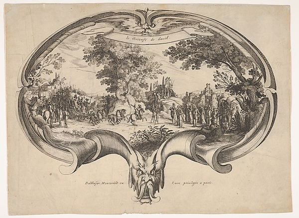 The Triumph of David, from a fan by Jacques Callot