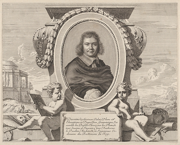 Portrait of Antoine Lepautre, from Les Oeuvres d'architecture d'Anthoine Le Paultre, Architecte ordinaire du Roy