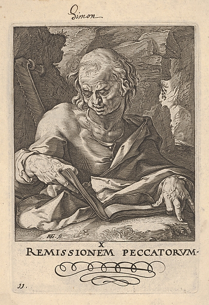 St. Simon, from "Christ, the Apostles and St. Paul with the Creed"