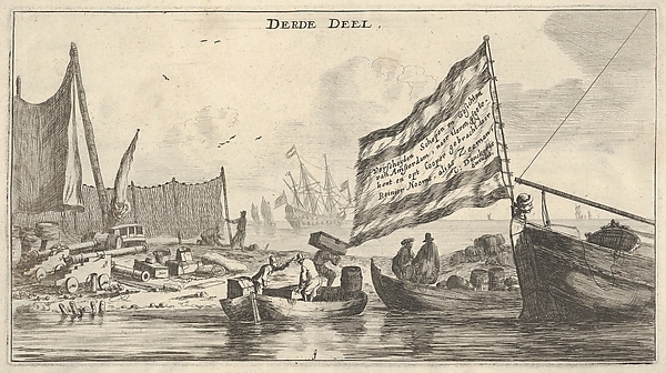 "A Seaport," title page from "Various Ships and Views of Amsterdam, part III"