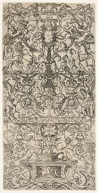 Vertical ornament panel with Mars