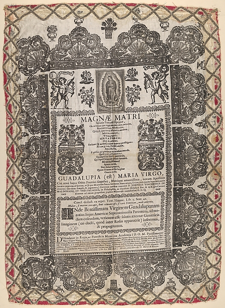 Thesis Proclamation of José Vicente Maldonado y Trespalacios, dedicated to the Virgin of Guadalupe by Baltasar Troncoso y Sotomayor