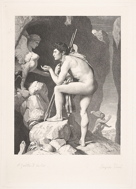 Oedipus and the Sphinx, after Ingres