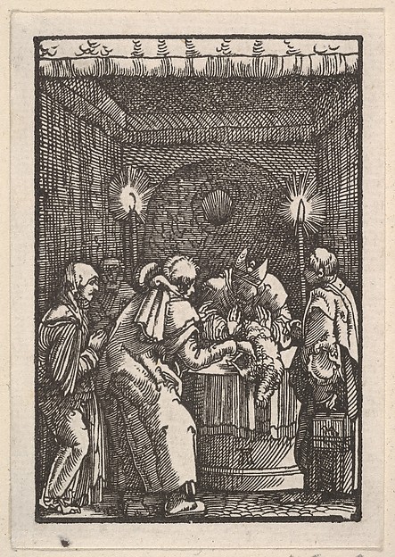 Joachim's Sacrifice Refused by the Priest, from "The Fall and Salvation of Mankind Through the Life and Passion of Christ" by Albrecht Altdorfer