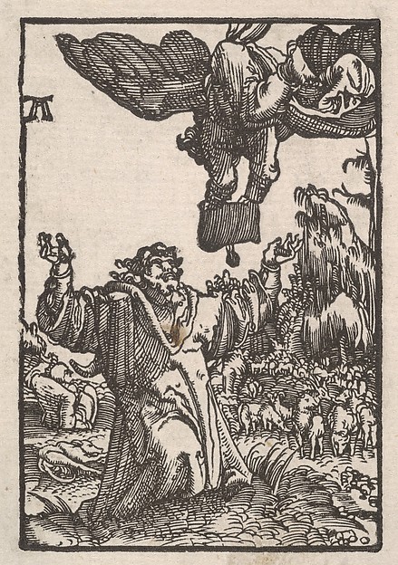 Annunciation of the Birth of the Virgin to Joachim, from "The Fall and Salvation of Mankind Through the Life and Passion of Christ" by Albrecht Altdorfer