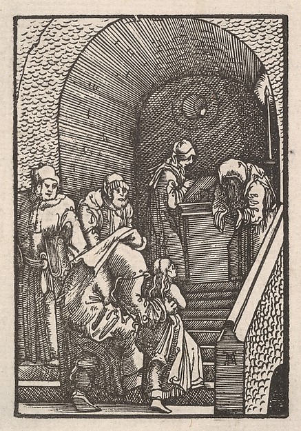 The Virgin Entering the Temple, from "The Fall and Salvation of Mankind Through the Life and Passion of Christ" by Albrecht Altdorfer