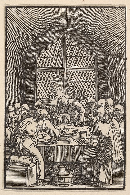 The Last Supper, from "The Fall and Salvation of Mankind Through the Life and Passion of Christ" by Albrecht Altdorfer