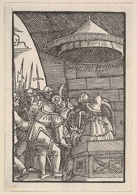 Pilate Washing His Hands, from "The Fall and Salvation of Mankind Through the Life and Passion of Christ" by Albrecht Altdorfer