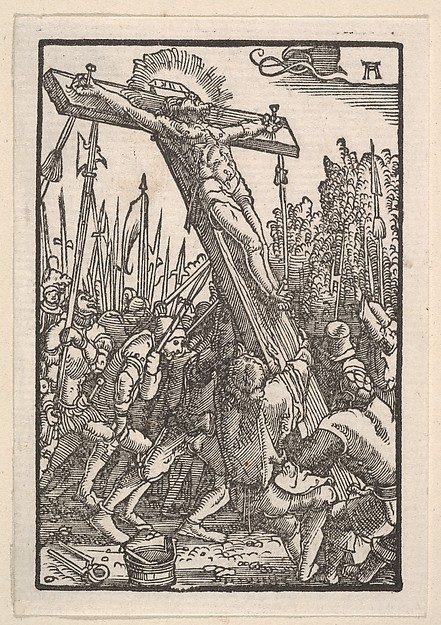 Raising of the Cross, from "The Fall and Salvation of Mankind Through the Life and Passion of Christ" by Albrecht Altdorfer