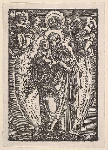 Virgin and Child on a Crescent, from "The Fall and Salvation of Mankind Through the Life and Passion of Christ" by Albrecht Altdorfer