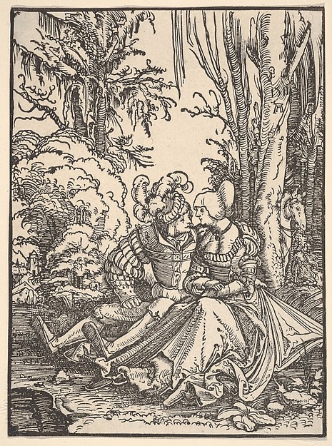 Pair of Lovers in the Forest