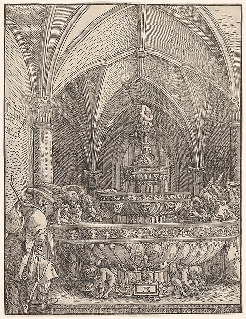 Holy Family at a Fountain by Albrecht Altdorfer