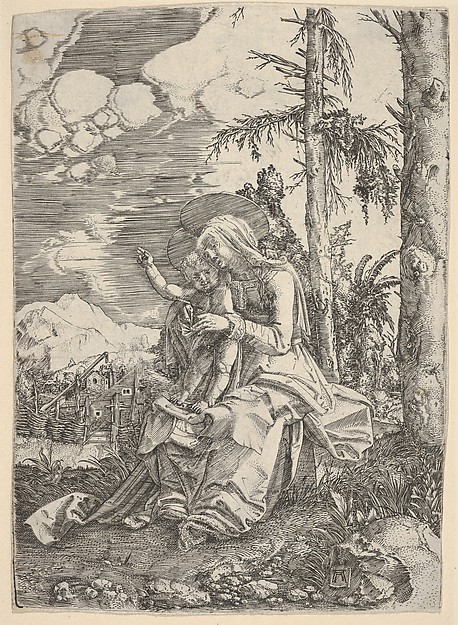 The Virgin with the Blessing Child in a Landscape by Albrecht Altdorfer