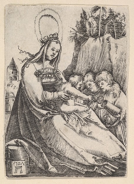 Virgin and Child with Two Boys by Albrecht Altdorfer