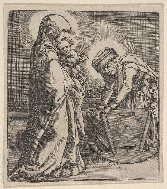 Copy of The Virgin and Child with Saint Anne at the Cradle by Albrecht Altdorfer