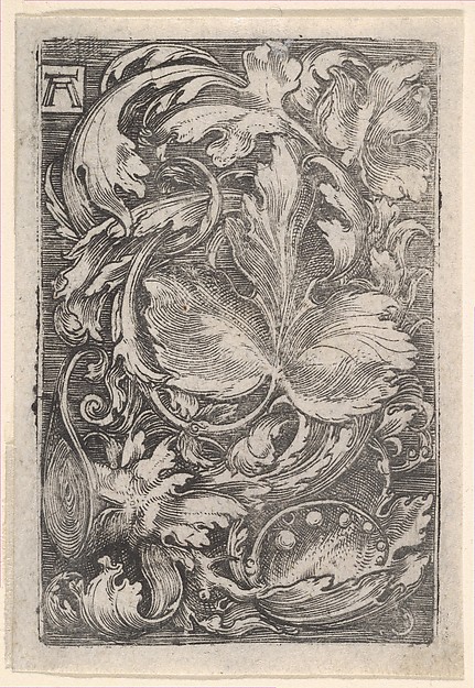 Leaf Ornament with Lilies of the Valley