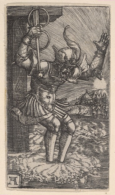 Horatius Cocles Leaping into the Tiber