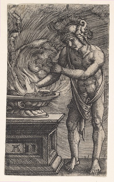 Mucius Scaevola Burning His Hand