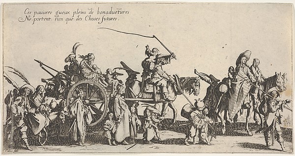 The marching gypsies: the rear guard (Les bohémiens en marche: l'arrière-garde), also called The Departure (Le départ), from the series "The Gypsies' (Les bohémiens)