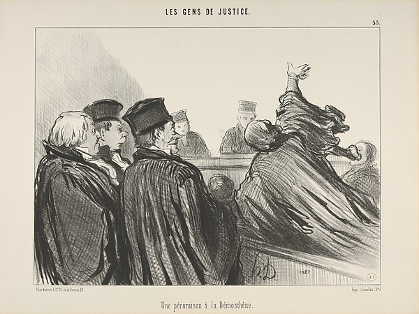 "Une péroraison à la Démosthène," plate 33 from Les Gens de Justice