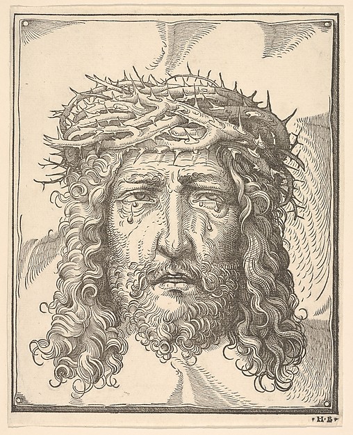 The Head of Christ Crowned with Thorns by Hans Burgkmair