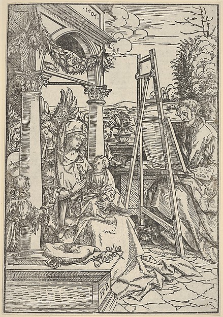 Saint Luke Painting the Virgin by Hans Burgkmair